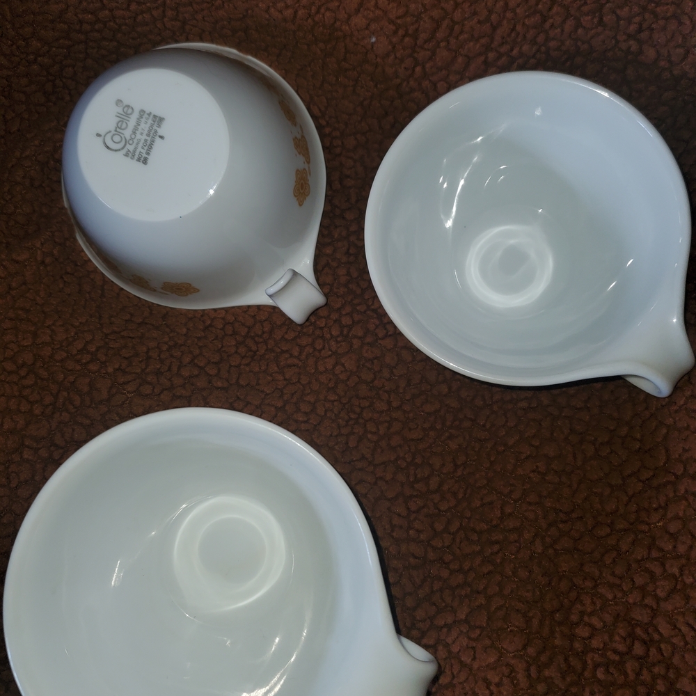 3ct. Corelle Butterfly Gold Open No Lid Hook Handle Sugar Bowl Vintage - Picture 5 of 5